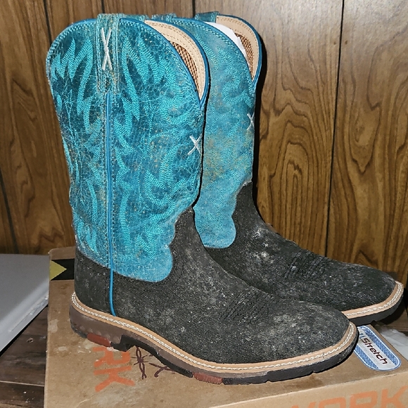 Twisted X Black and Blue Men's Boots - Picture 1 of 4